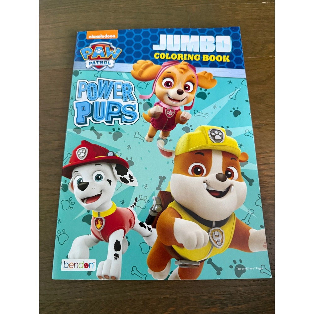 Paw Patrol Power Pups Jumbo Coloring Book Bendon Nickelodeon Activity Book